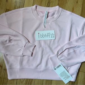 BNWT Lululemon Perfectly Oversized Cropped Crew POCC Strawberry Milkshake 4